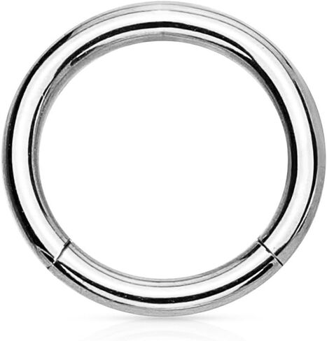 Forbidden Body Jewelry conch piercing jewelry, daith earrings, tragus hoop, 14g - 16g Titanium Hinged Seamless Body Piercing Hoop ring (Sold Individually) in Saudi Arabia