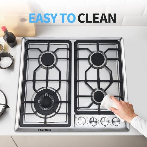 24 Inch Gas stove top Gas Cooktop HBHOB Stainless Steel，4 BurnerNG/LPG Convertiblefor RVs, Apartments, Outdoor in Saudi Arabia