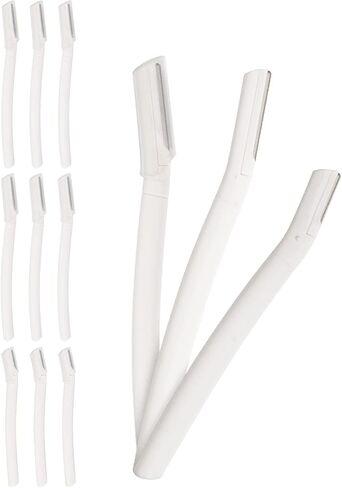 Dermaplane Razor for Women Face, 12 Pcs Microblade Eyebrow Razors, Multipurpose Dermaplaning Tool for Face, Peach Fuzz Removal, Face shavers for Women and Men in Saudi Arabia
