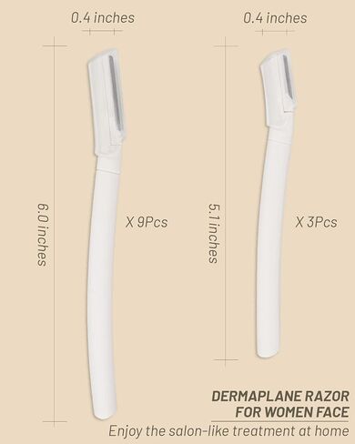 Dermaplane Razor for Women Face, 12 Pcs Microblade Eyebrow Razors, Multipurpose Dermaplaning Tool for Face, Peach Fuzz Removal, Face shavers for Women and Men in Saudi Arabia