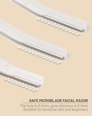 Dermaplane Razor for Women Face, 12 Pcs Microblade Eyebrow Razors, Multipurpose Dermaplaning Tool for Face, Peach Fuzz Removal, Face shavers for Women and Men in Saudi Arabia
