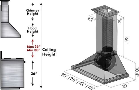 ZLINE 30 in. Designer Series Wall Mount Range Hood (8KBC-30) in Saudi Arabia