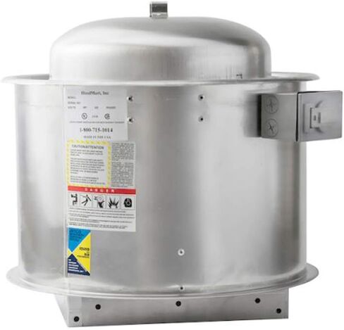 HOODMART 8' Kitchen Hood System for Restaurant with Economy Makeup Air | Includes Exhaust Fan, Low Profile Supply Fan, Equipment Accessories, and Installation Hardware, Heavy Duty Steel in Saudi Arabia