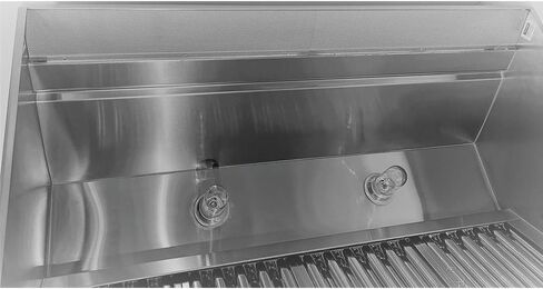 HOODMART 8' Kitchen Hood System for Restaurant with Economy Makeup Air | Includes Exhaust Fan, Low Profile Supply Fan, Equipment Accessories, and Installation Hardware, Heavy Duty Steel in Saudi Arabia