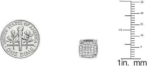 Dazzlingrock Collection 0.97 Carat (ctw) Round Black & White Diamond Mens Micro Pave Ice Cube Hip Hop Stud Earrings 1 CT in Saudi Arabia
