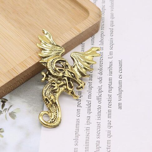 Retro Gragon Brooch Gold Plated Elegant Animal Corsage Suit Jacket Brooch Pin Fashion Jewelry for Men Husband Gifts in Saudi Arabia
