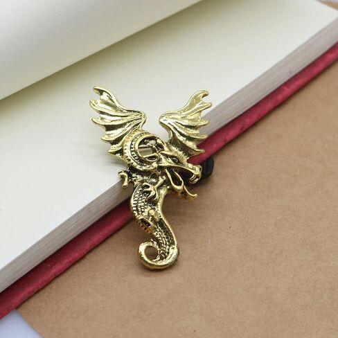 Retro Gragon Brooch Gold Plated Elegant Animal Corsage Suit Jacket Brooch Pin Fashion Jewelry for Men Husband Gifts in Saudi Arabia