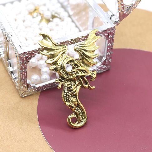Retro Gragon Brooch Gold Plated Elegant Animal Corsage Suit Jacket Brooch Pin Fashion Jewelry for Men Husband Gifts in Saudi Arabia