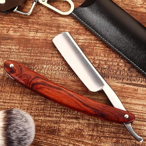 Straight Razor Blade - Shave Ready Vintage Straight Razor, Stainless Steel Razor Shaver, Pro Straight Edge Razor, Mens Straight Razor, Best Gifts in Saudi Arabia