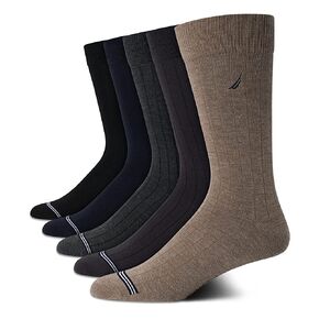 Nautica Men's Dress Socks - Lightweight Crew Socks (5 Pack)