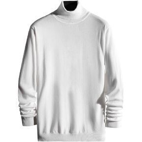 سترة OYOANGLE الرجالية ذات الياقة المدورة والمضلعة والمتماسكة الأساسية ذات الأكمام الطويلة الحرارية in Kuwait