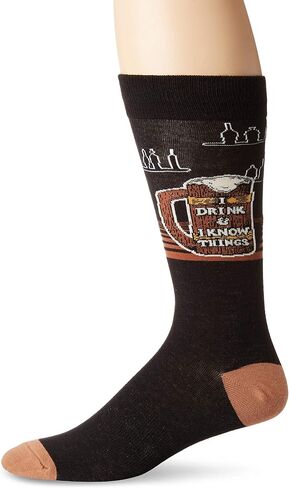 K. Bell Socks mens Funny Jokes and Wordplay Novelty Crew Socks in Saudi Arabia