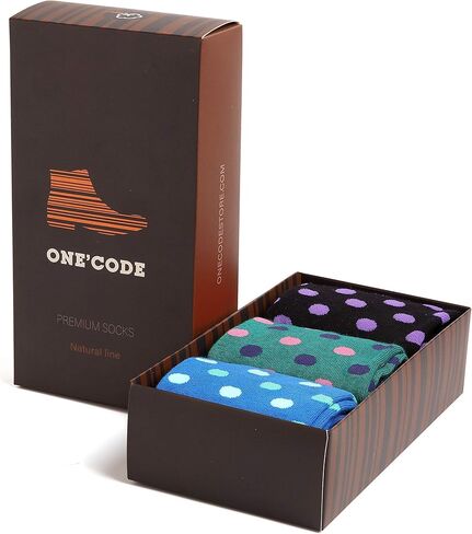 جوارب رسمية ملونة من ONE CODE مع صندوق هدايا، 3 قطع in Kuwait