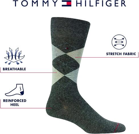 Tommy Hilfiger Men's Dress Socks - Lightweight Comfort Crew Sock (4 Pack) in Saudi Arabia
