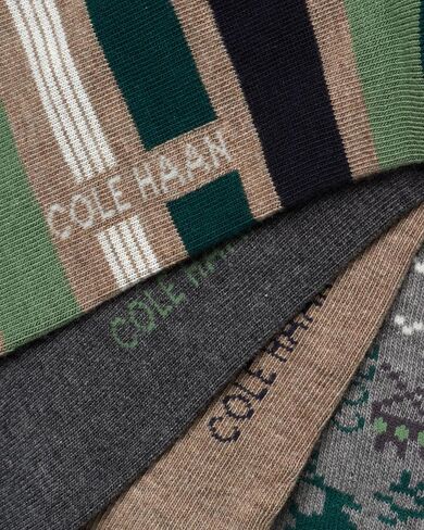Cole Haan Men's Dress Socks - Patterned Crew Socks, Gift Box (4 Pack) in Saudi Arabia