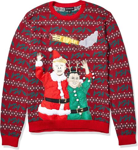 Blizzard Bay Men's Ugly Christmas Sweater Trump in Saudi Arabia