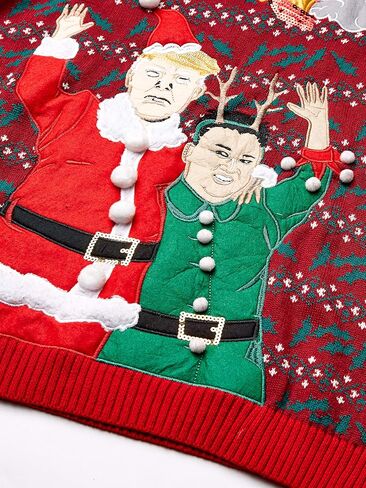 Blizzard Bay Men's Ugly Christmas Sweater Trump in Saudi Arabia