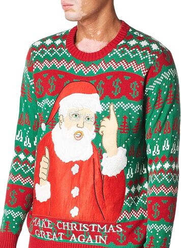 Blizzard Bay Men's Ugly Christmas Sweater Trump in Saudi Arabia