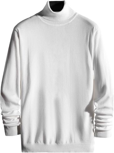 سترة OYOANGLE الرجالية ذات الياقة المدورة والمضلعة والمتماسكة الأساسية ذات الأكمام الطويلة الحرارية in Kuwait