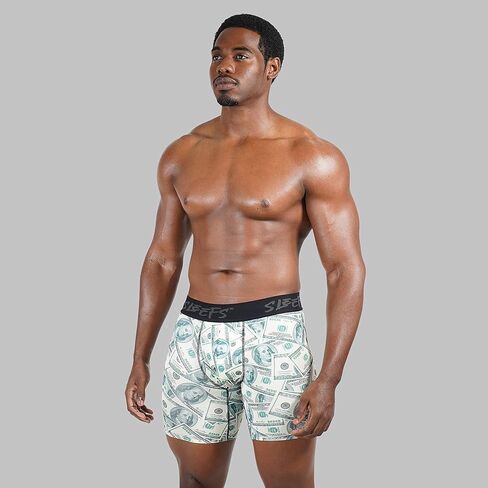 SLEEFS Soft Men’s Cotton Underwear, Boxer Briefs With Pouch Support -PATTERNS in Kuwait