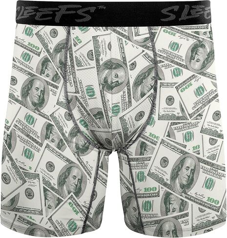 SLEEFS Soft Men’s Cotton Underwear, Boxer Briefs With Pouch Support -PATTERNS in Kuwait