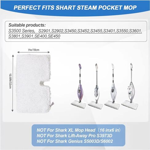 3 قطع من وسادات استبدال ممسحة البخار من klaqian لسلسلة Shark S3500 S3501 S3601 S3550 S3901 SE450 S3801CO S3601D S2901 S2902 ممسحة الجيب البخارية in Kuwait