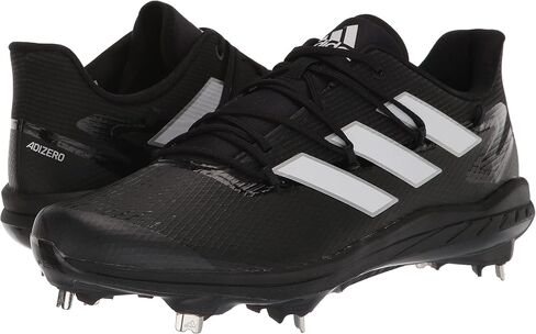 adidas Men's Adizero Afterburner 8 Baseball Shoe, Black/White/White, 8.5 in Saudi Arabia