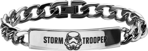 Star Wars جندي المجوهرات Star Wars الفولاذ المقاوم للصدأ الهوية من سلسلة سوار ، 20.3 cm in Kuwait