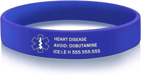 Personalized Silicone Medical Bracelets Various Color Emergency ID Alert Bracelet Engraved ID Bracelet for Women Men Teenager in Kuwait