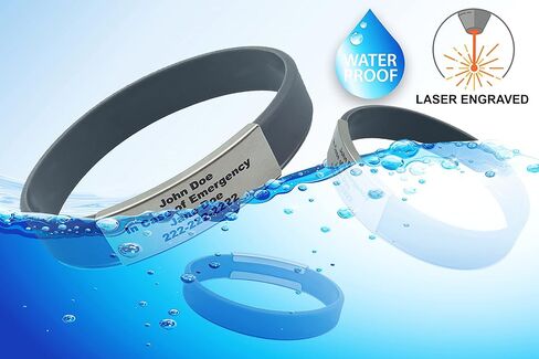 Personalized Silicone Bracelet - Mens Bracelet - Medical Alert Bracelets For Women - Rubber Bracelets - Custom Wristbands - Couples Bracelets - Motivational Bracelets in Kuwait