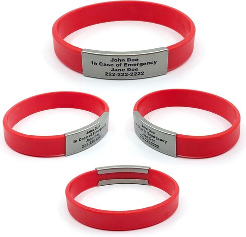 Personalized Silicone Bracelet - Mens Bracelet - Medical Alert Bracelets For Women - Rubber Bracelets - Custom Wristbands - Couples Bracelets - Motivational Bracelets in Kuwait