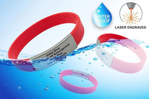 Personalized Silicone Bracelet - Mens Bracelet - Medical Alert Bracelets For Women - Rubber Bracelets - Custom Wristbands - Couples Bracelets - Motivational Bracelets in Kuwait