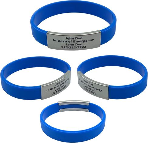 Personalized Silicone Bracelet - Mens Bracelet - Medical Alert Bracelets For Women - Rubber Bracelets - Custom Wristbands - Couples Bracelets - Motivational Bracelets in Kuwait