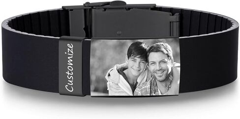 JUST MEET YOU Picture Necklace Personalized | Stainless Steel Dog Tags Necklace for Men | Best Gifts for Him & Her | Image Dog Tag Necklace for Women in Kuwait