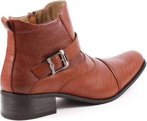 Metrocharm MET525-9 Men's Buckle Strap Western Cowboy Formal Dress Casual Fashion Boots in Saudi Arabia