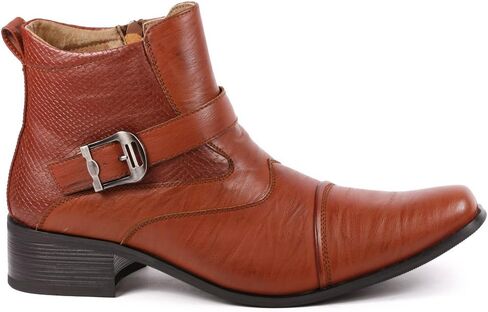Metrocharm MET525-9 Men's Buckle Strap Western Cowboy Formal Dress Casual Fashion Boots in Saudi Arabia