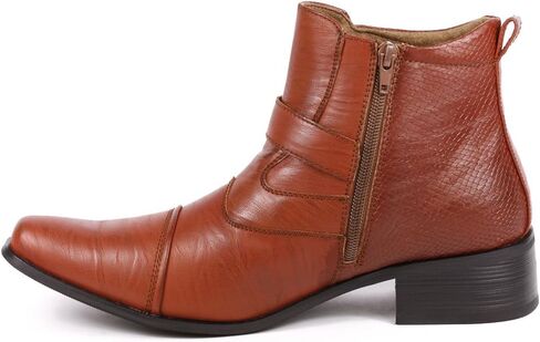 Metrocharm MET525-9 Men's Buckle Strap Western Cowboy Formal Dress Casual Fashion Boots in Saudi Arabia