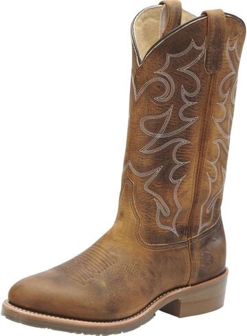 Double-H Boots: Mens USA-Made Gel Ice Cowboy Boots DH1552 Brown in Saudi Arabia