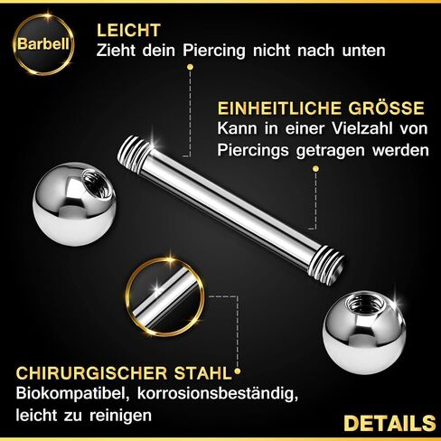 6PCS Surgical Steel Barbell Earrings 14g 5/16 8mm 4mm Ball Cartilage Rook Daith Helix Earrings Eyebrow Piercing Jewelry 6325 in Saudi Arabia