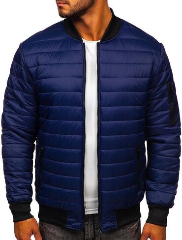 Ymosrh Mens Fashion Jackets Men's Autumn Winter Zipper Pocket Cotton Warm Down Jacket Packable Light Coat Coats in Saudi Arabia