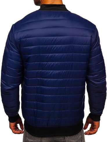 Ymosrh Mens Fashion Jackets Men's Autumn Winter Zipper Pocket Cotton Warm Down Jacket Packable Light Coat Coats in Saudi Arabia