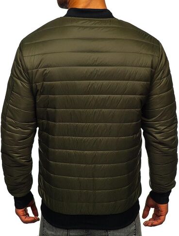 Ymosrh Mens Fashion Jackets Men's Autumn Winter Zipper Pocket Cotton Warm Down Jacket Packable Light Coat Coats in Saudi Arabia