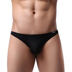 Super Soft Ice Silk Swim Briefs Men's Low-rise Bikini Underwear 9023