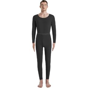 Mens Thermal Underwear Set,Long Sleeve Long Johns Solid Color Double-sided Base Layer Fleece Lined Ultra Soft Thermal Clothes in Saudi Arabia