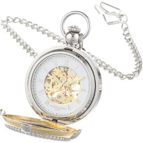 Charles Hubert 3846 Two-Tone Mechanical Picture Frame Pocket Watch in Kuwait