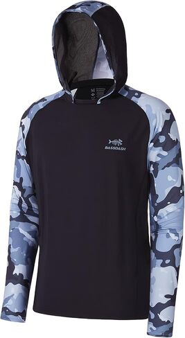 BASSDASH Men’s UPF 50 Performance Fishing Shirt Cooling Hoodie Camo Long Sleeve FS17M in Saudi Arabia