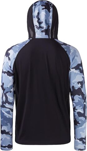 BASSDASH Men’s UPF 50 Performance Fishing Shirt Cooling Hoodie Camo Long Sleeve FS17M in Saudi Arabia