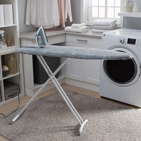 Simplify Ironing Board Cover | Scorch Resistant | Cotton | Thick Padding | Stretch Elastic Fit | Hook and Loop Fasteners | Cover ONLY | Gold in Saudi Arabia