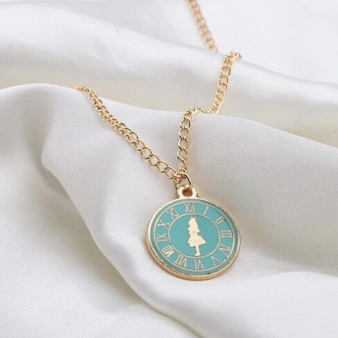 PLITI Pocket Watch Necklace Geeky Gift Book Lover Gift Daughter Birthday Gifts Book Nerd Jewelry Rabbit Clock Poker Party Jewelry in Saudi Arabia