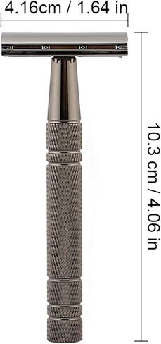 Double Edge Safety Razor with 10pcs Blades, Metal One Single Blade Razor, Classic Wet Shaving Manual Shavers Fits Standard Razor Blades, Gift for Men in Saudi Arabia